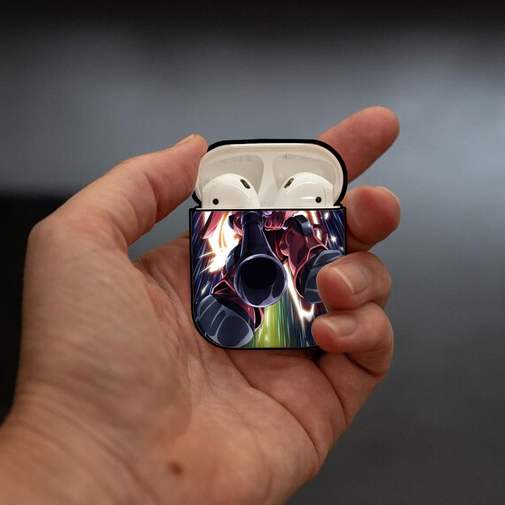 機動戦士ガンダム Mobile Suit Gundam AirPods 第2世代保護ケース ハードシェル ブラック 耐衝撃・防指紋・カラビナ付き
