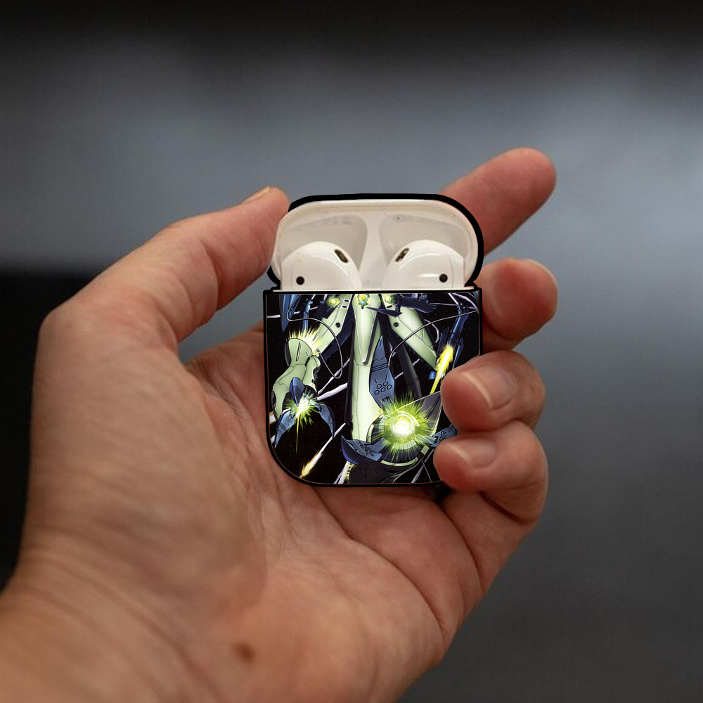 機動戦士ガンダム Mobile Suit Gundam AirPods 第2世代保護ケース ハードシェル ブラック 耐衝撃・防指紋・カラビナ付き
