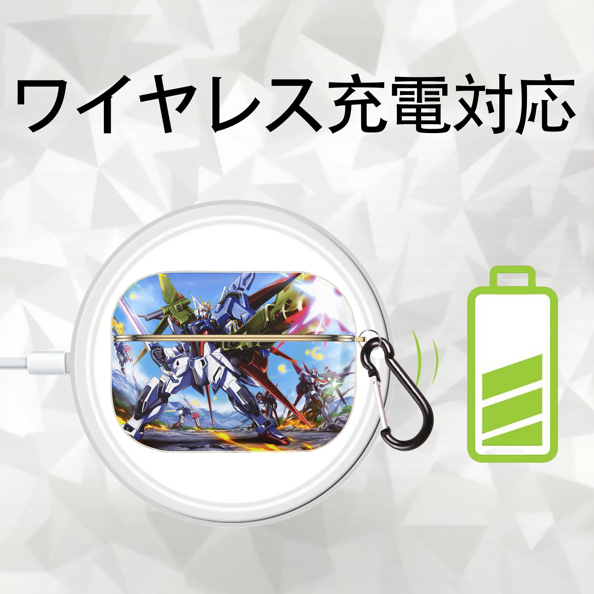 機動戦士ガンダム Mobile Suit Gundam 【AirPods Pro用】ハードシェル保護ケース｜耐衝撃・防指紋・カラビナ付き商品仕様