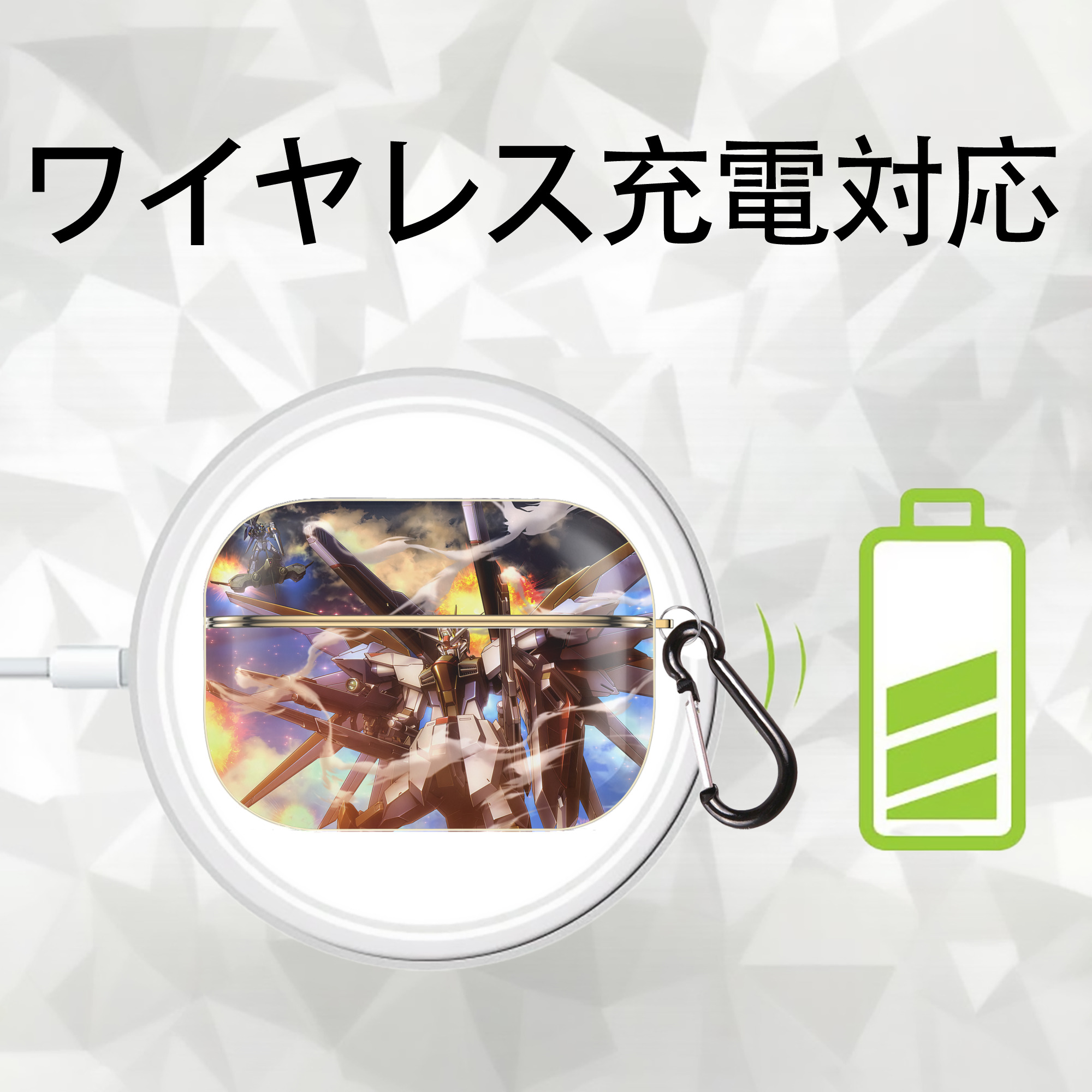 機動戦士ガンダム Mobile Suit Gundam 【AirPods Pro用】ハードシェル保護ケース｜耐衝撃・防指紋・カラビナ付き商品仕様