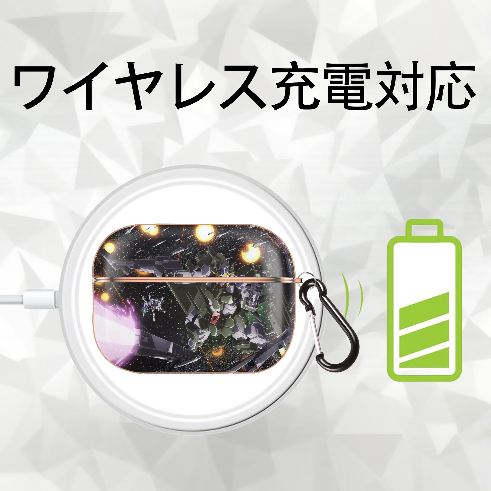 機動戦士ガンダム Mobile Suit Gundam 【AirPods Pro用】ハードシェル保護ケース｜耐衝撃・防指紋・カラビナ付き商品仕様