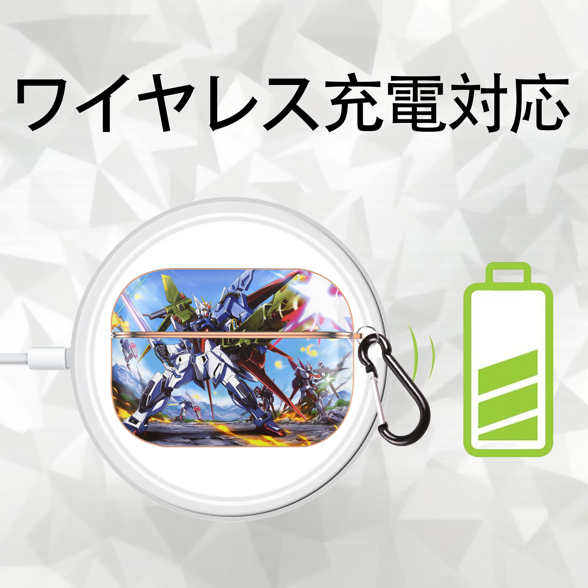 機動戦士ガンダム Mobile Suit Gundam 【AirPods Pro用】ハードシェル保護ケース｜耐衝撃・防指紋・カラビナ付き商品仕様