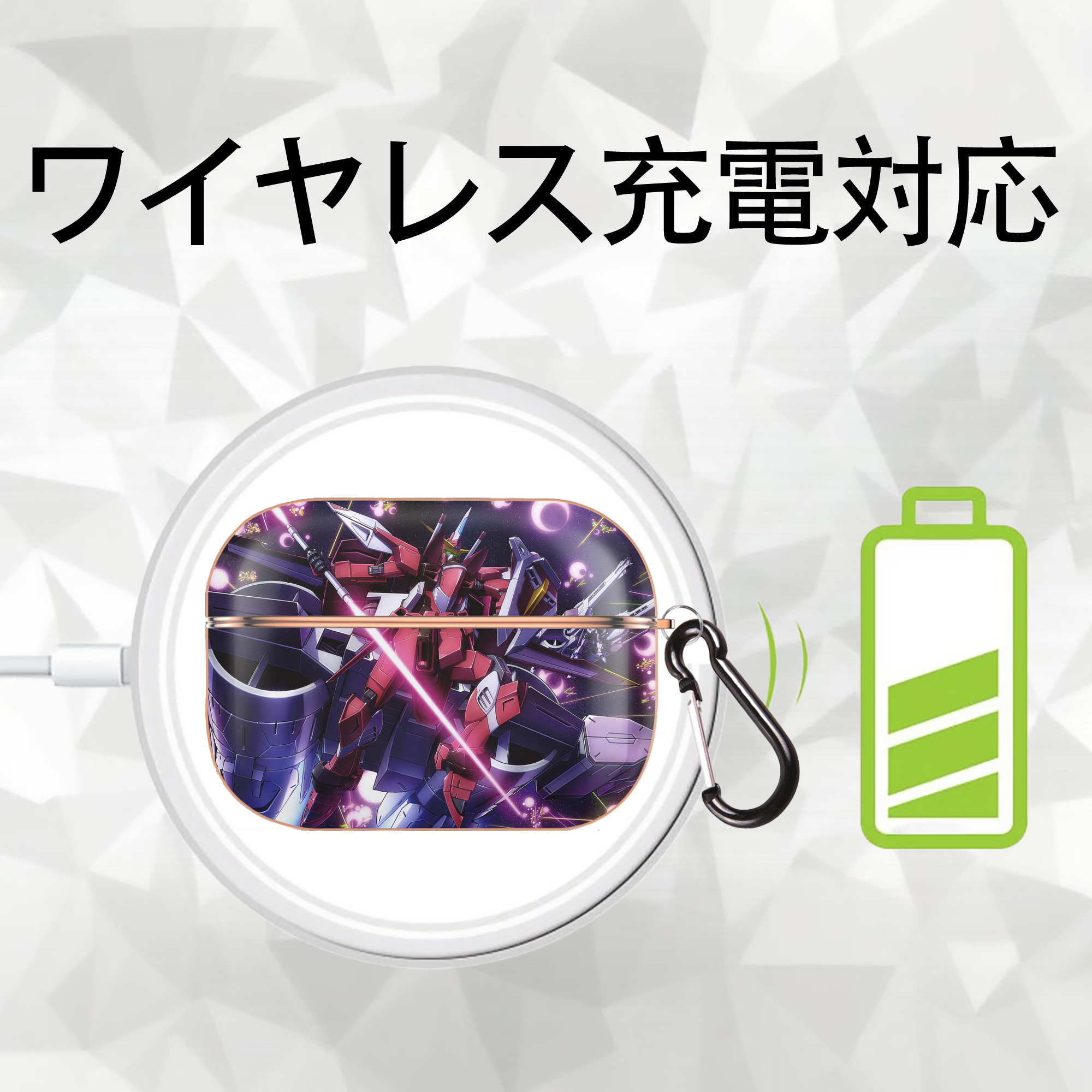 機動戦士ガンダム Mobile Suit Gundam 【AirPods Pro用】ハードシェル保護ケース｜耐衝撃・防指紋・カラビナ付き商品仕様