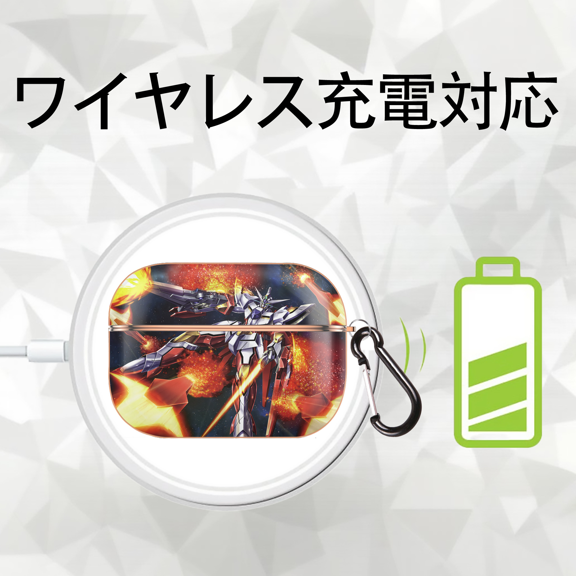 機動戦士ガンダム Mobile Suit Gundam 【AirPods Pro用】ハードシェル保護ケース｜耐衝撃・防指紋・カラビナ付き商品仕様