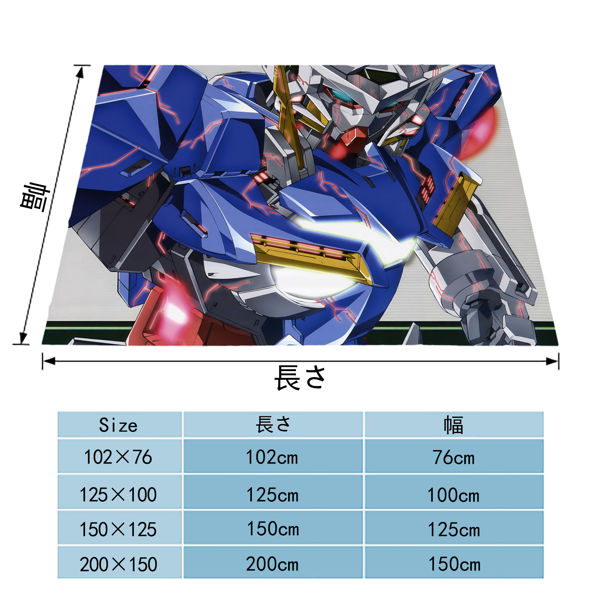 機動戦士ガンダム Mobile Suit Gundam フランネルブランケット・多サイズ対応（横型）