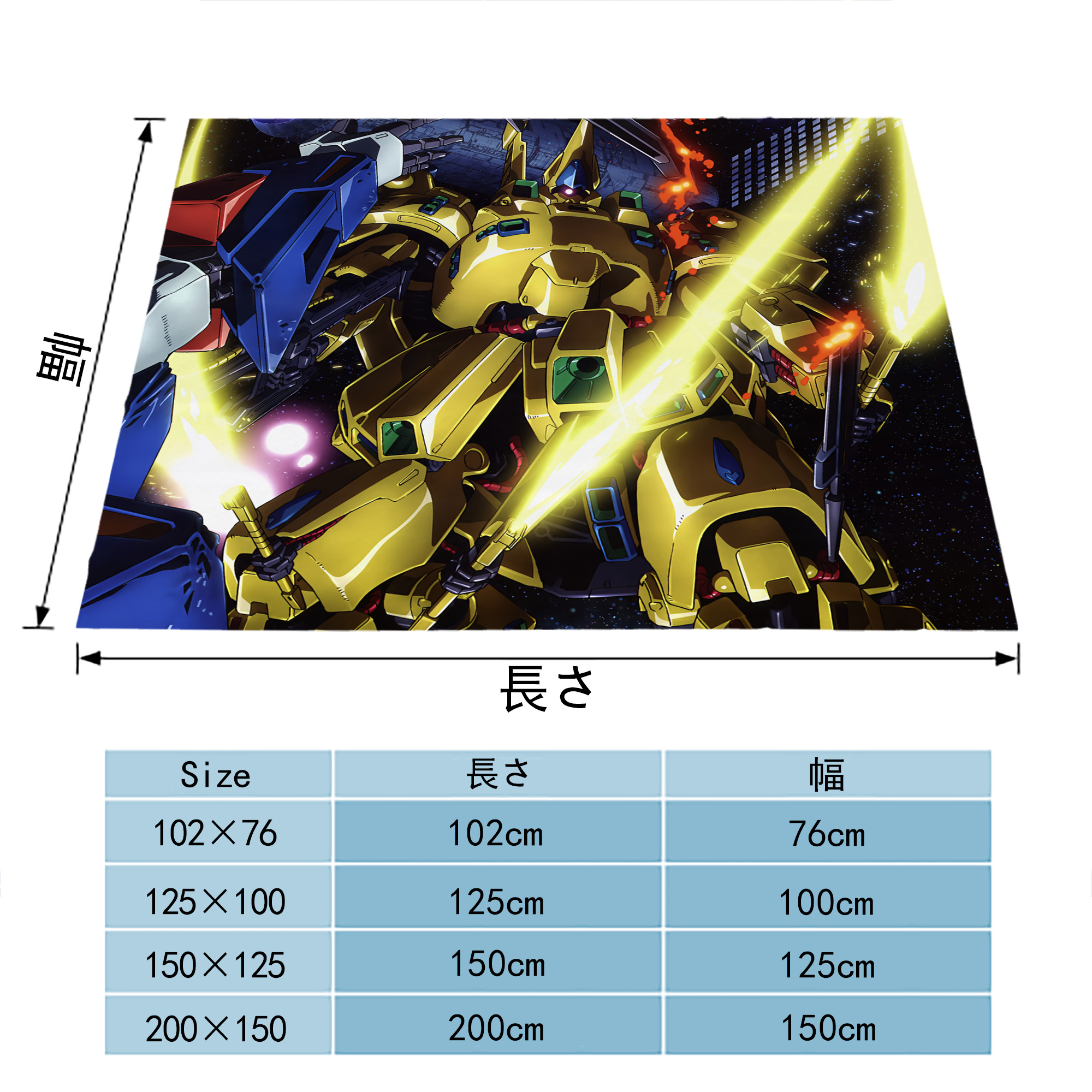 機動戦士ガンダム Mobile Suit Gundam フランネルブランケット・多サイズ対応（横型）