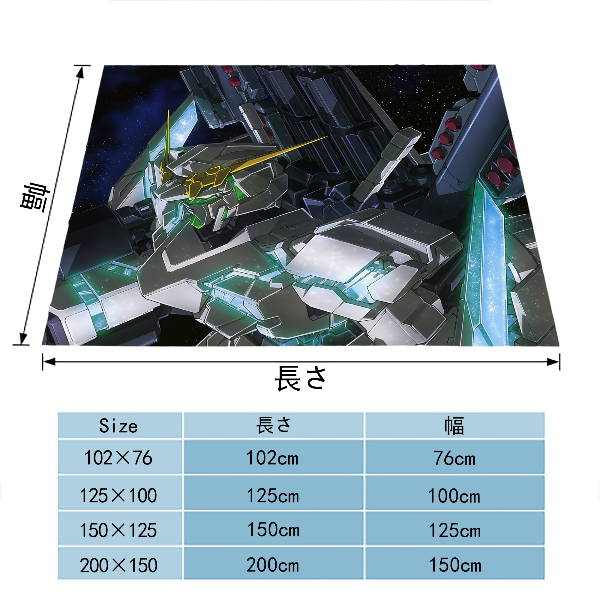 機動戦士ガンダム Mobile Suit Gundam フランネルブランケット・多サイズ対応（横型）