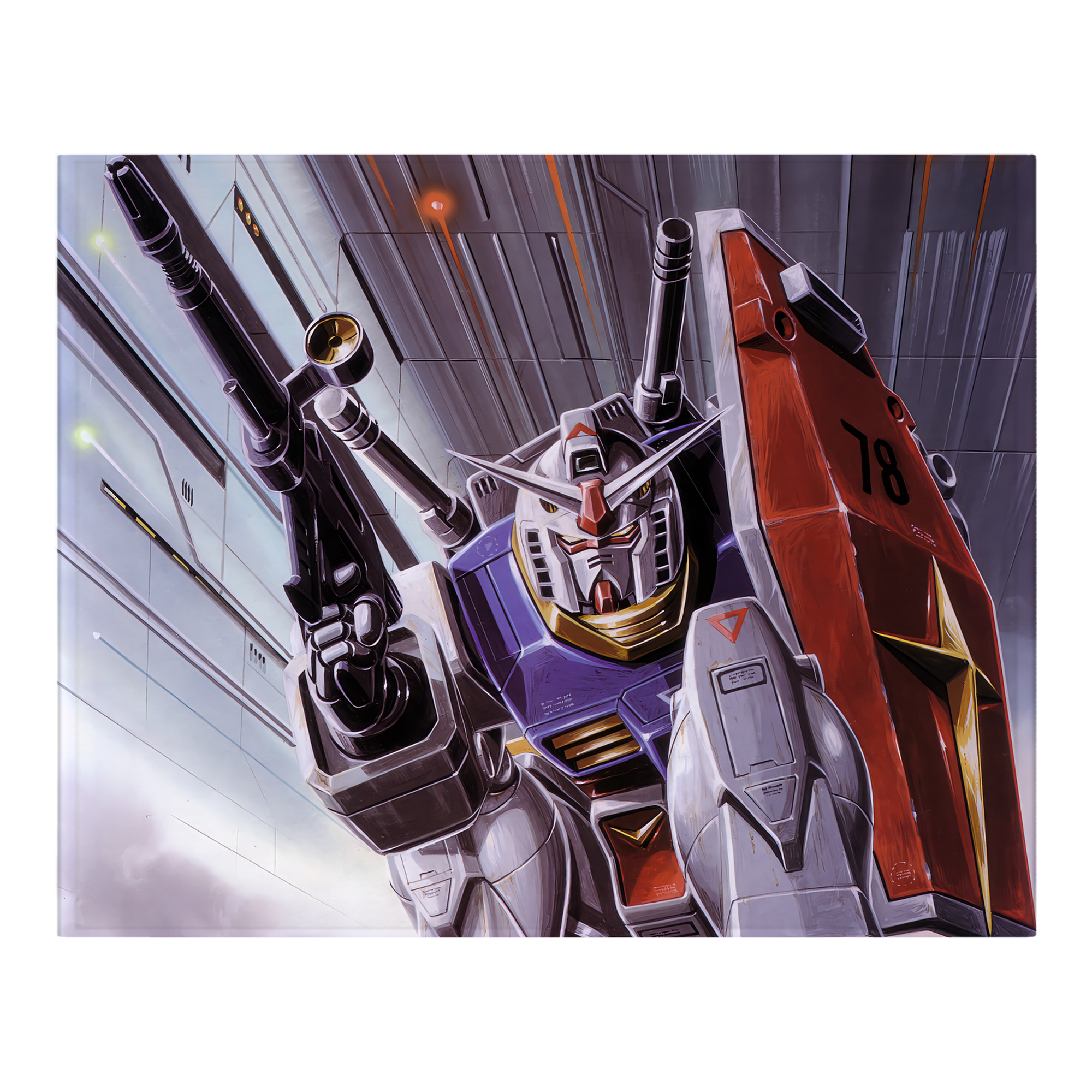 （画像用） 機動戦士ガンダム Mobile Suit Gundam フランネルブランケット・多サイズ対応（横型）
