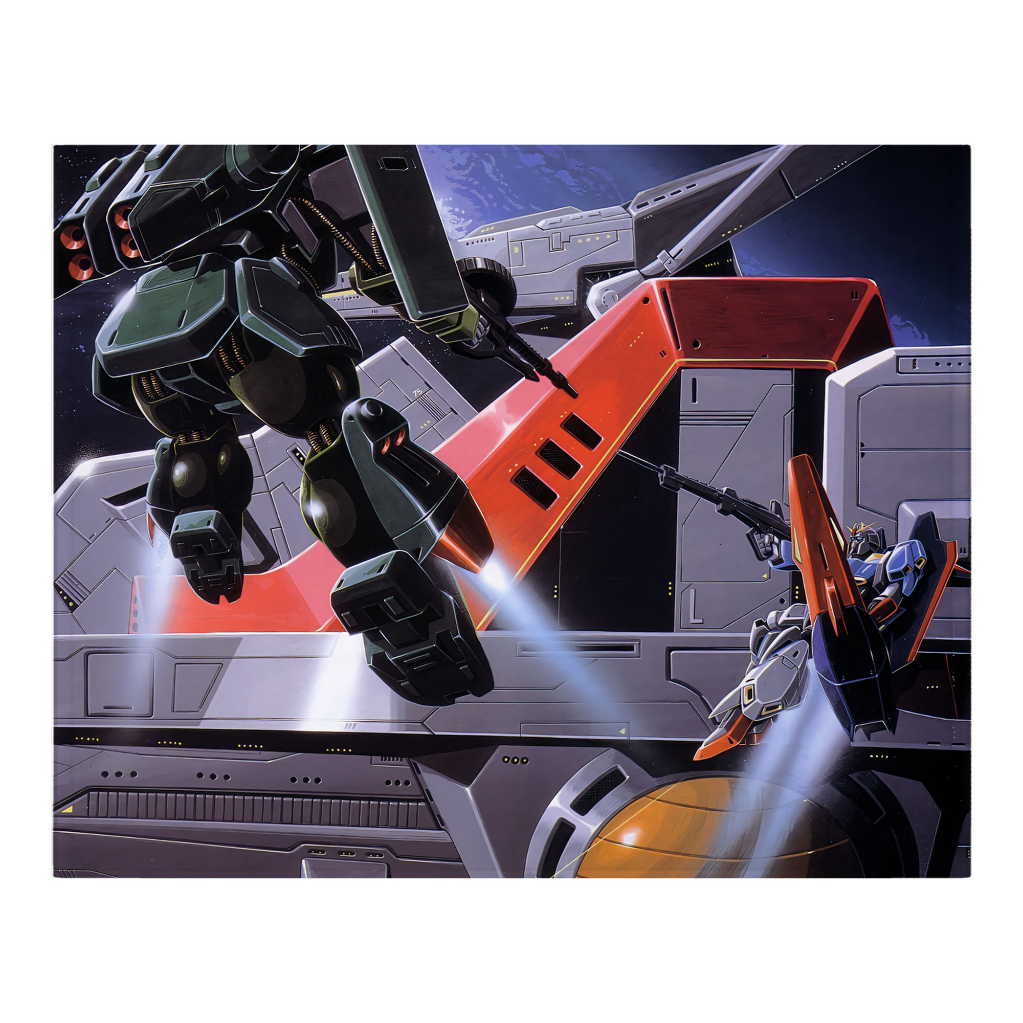 （画像用） 機動戦士ガンダム Mobile Suit Gundam フランネルブランケット・多サイズ対応（横型）
