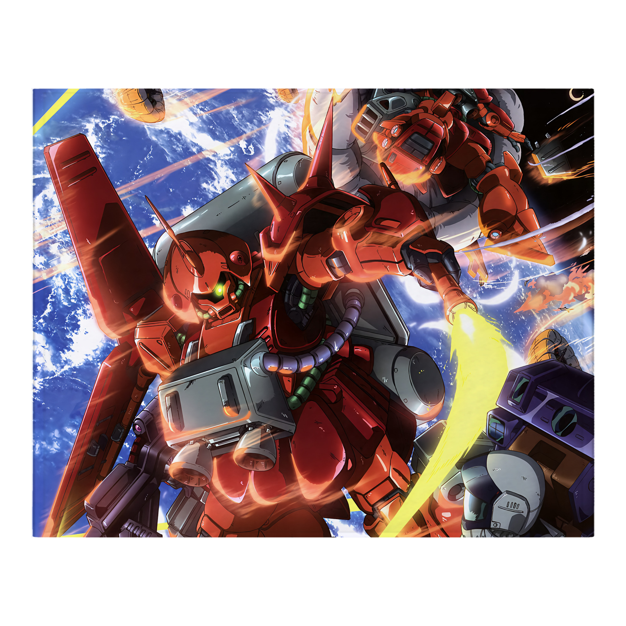 （画像用） 機動戦士ガンダム Mobile Suit Gundam フランネルブランケット・多サイズ対応（横型）