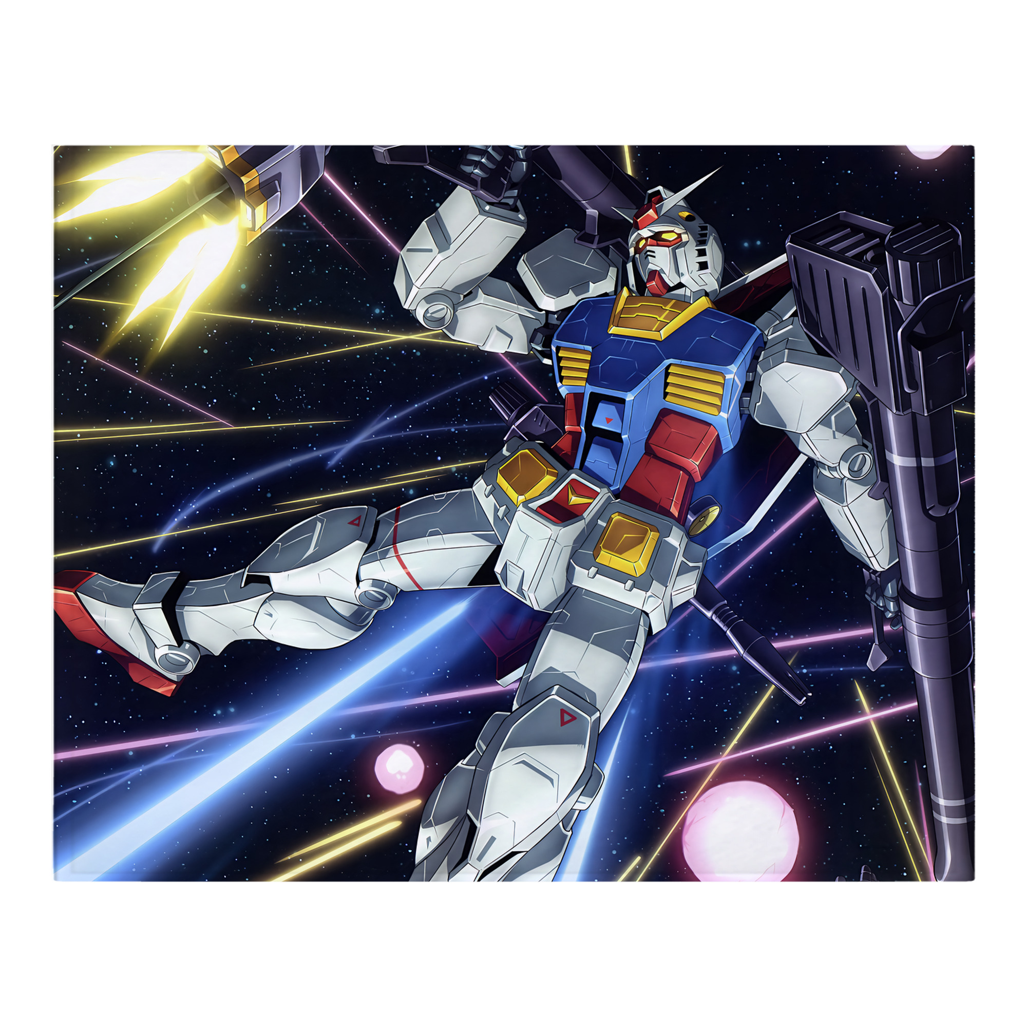 （画像用） 機動戦士ガンダム Mobile Suit Gundam フランネルブランケット・多サイズ対応（横型）