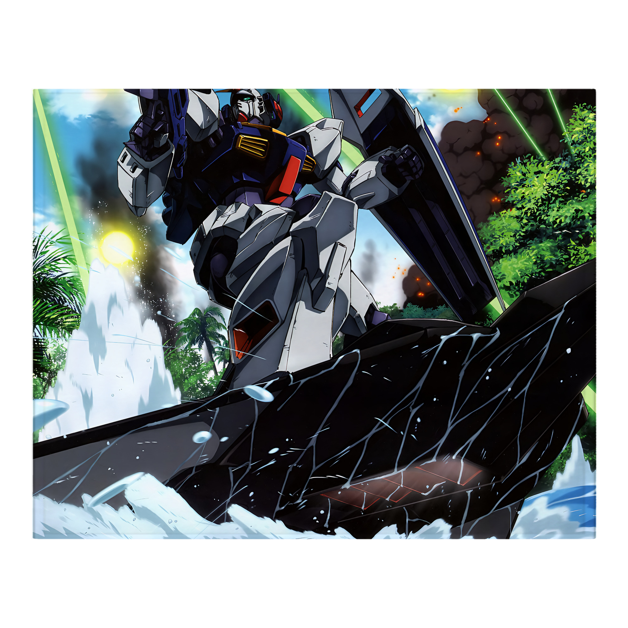 （画像用） 機動戦士ガンダム Mobile Suit Gundam フランネルブランケット・多サイズ対応（横型）
