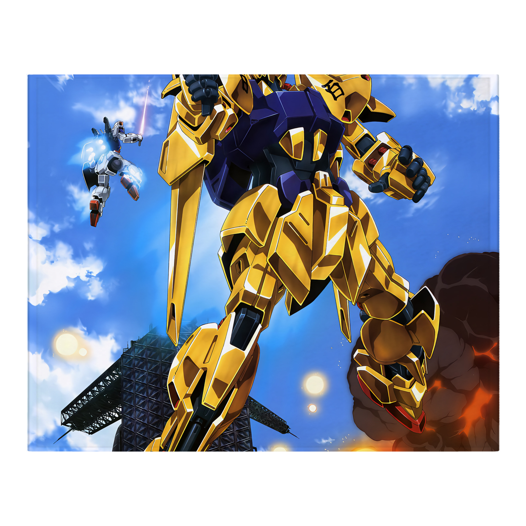 （画像用） 機動戦士ガンダム Mobile Suit Gundam フランネルブランケット・多サイズ対応（横型）